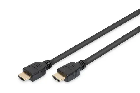 Digitus HDMI kabel Ultra High Speed s Ethernetem 5 m černý / Kabel HDMI / UHD 8K 60Hz / HDMI 2.1 / zlacené konektory