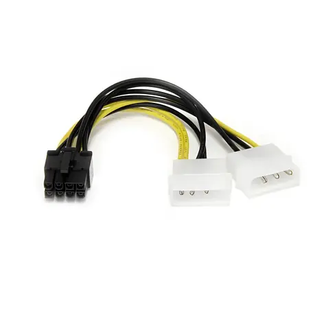 StarTech Redukce LP4 (Molex) - PCIe 8pin / Redukce / 15 cm / černá
