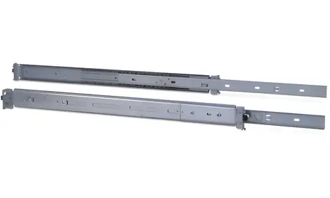Inter-Tech Teleskopická lišta 2U 455 mm šedá / Teleskopická lišta / Instalační hloubka 500-800 mm / Nosnost 30 kg