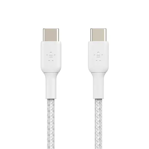Belkin CAB004bt2MWH2PK bílá / Datový kabel / USB-C - USB-C / opletený / 2 m
