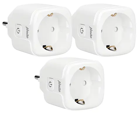 Alecto SMART-PLUG10 bílá 3-pack / Chytrá zásuvka / Wi-Fi / monitor spotřeby / 16A / 3680W