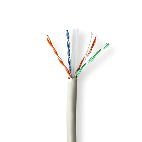 Nedis Instalační kabel CAT6 U/UTP 100 m šedá / Instalační kabel / Čistá měď / LSZH / Kulatý