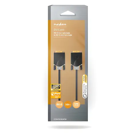 Nedis DVI-D 24+1 antracit / Kabel / Zástrčka-Zástrčka / 3 m / 2560x1600 / pozlacené konektory