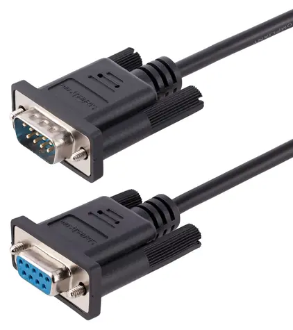 StarTech RS232 null modem kabel černá / Sériový kabel / DB-9 - DB-9 / křížený / 3 m