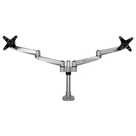 StarTech Stolní rameno pro 2 monitory stříbrná / Rameno pro 2 monitory / nosnost 10 kg / do 27