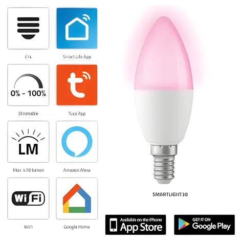 Alecto SMARTLIGHT30 / Chytrá LED žárovka / E27 / Wi-Fi / RGB / 2000-4000K / 5W / stmívatelná