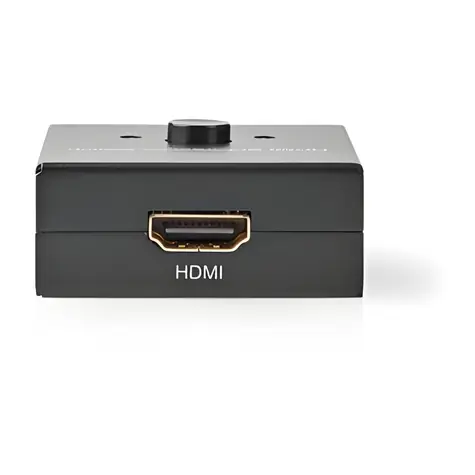 Nedis HDMI přepínač a rozbočovač antracit / Přepínač a rozbočovač / 3 porty / 4K 60Hz / 6 Gbps / kov