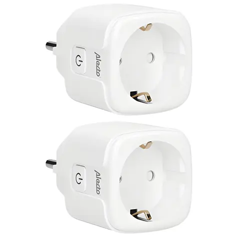 Alecto SMART-PLUG20 bílá 2-pack / Chytrá zásuvka / Wi-Fi / monitor spotřeby / 16A / 3680W
