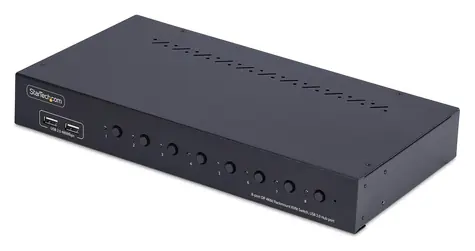 StarTech 8-portový KVM přepínač DisplayPort / KVM přepínač / DisplayPort 1.2 / 4K 60Hz / USB / 1U rack