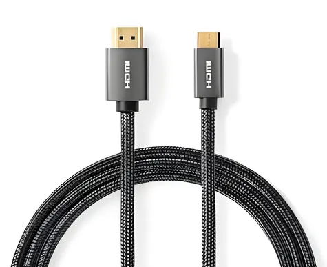 Nedis High Speed HDMI 2 m antracitová / Kabel HDMI / Mini konektor / 4K 60Hz / 18 Gbps / Ethernet