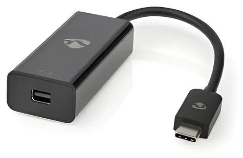 Nedis USB-C adaptér na Mini DisplayPort černá / Adaptér / USB 3.2 Gen 1 / 8K/60Hz / 0,20 m