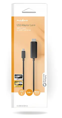 Nedis USB-C - HDMI adaptér 2 m černá / Adaptér / USB 3.2 Gen 1 / 4K 60Hz