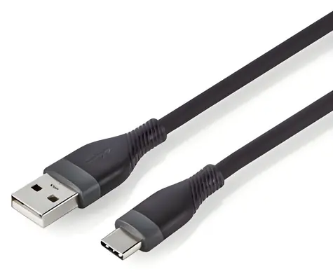 Nedis USB-A - USB-C černá / Datový kabel / USB 2.0 / 15 W / 480 Mbps / silikonový / 1,5 m