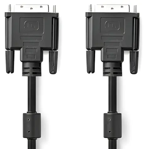 Nedis DVI-D kabel 24+1 černá / Kabel / DVI-D (M) - DVI-D (M) / 10 m / 2560x1600 / poniklované