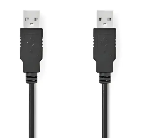 Nedis USB 2.0 černá / Kabel / USB-A - USB-A / 18 W / 480 Mbps / 2 m