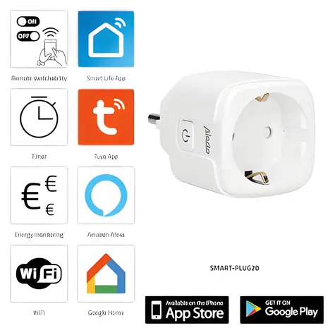 Alecto SMART-PLUG20 / Chytrá zásuvka / Wi-Fi / 16A / monitor spotřeby / 3680W