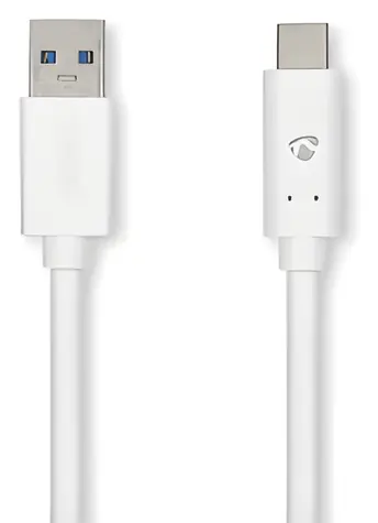 Nedis USB-A - USB-C 3.2 Gen1 2m bílá / Kabel / 60 W / 5 Gbps