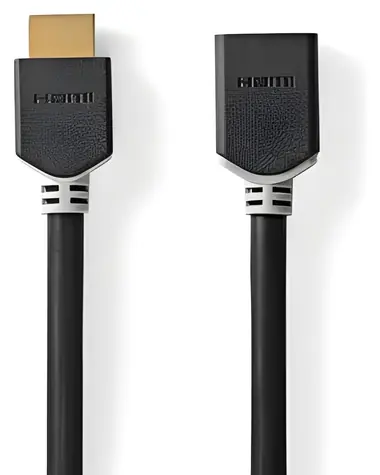 Nedis High Speed HDMI 1 m antracit / Prodlužovací kabel HDMI / 8K 60Hz / 48 Gbps / eARC / Ethernet