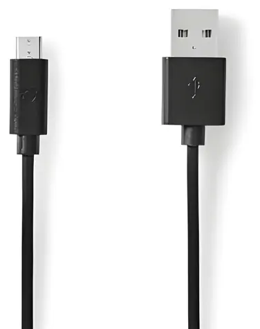 Nedis USB 2.0 kabel černá / Kabel USB / USB-A - Micro-B / 480 Mbps / 5 m