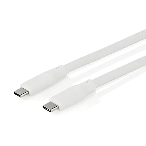 Nedis USB-C - USB-C bílá / Kabel / Silikonový / USB 3.2 Gen 1 / 60 W / 5 Gbps / 4K 60Hz / 1,5 m
