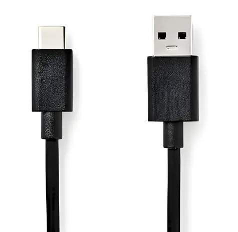Nedis USB-A - USB-C 3.2 Gen1 černá / Kabel USB / 15 W / 5 Gbps / 1 m