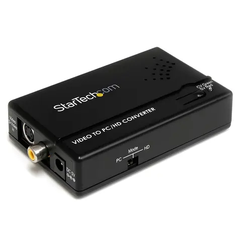 StarTech převodník Composite/S-Video na VGA černá / Převodník / max. 1600 x 1200 px / 60 Hz