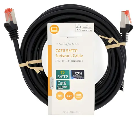 Nedis CAT6 5 m černá / Síťový kabel / S/FTP / RJ45 - RJ45 / LSZH