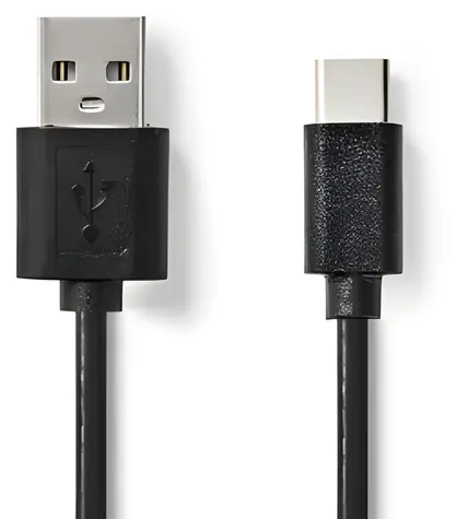 Nedis USB 2.0 kabel černá / USB-A - USB-C / 480 Mbps / 5 W / 1 m