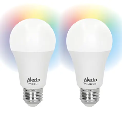 Alecto SMART-BULB10 2ks / Chytrá LED žárovka / E27 / Wi-Fi / RGB / 2700K / stmívatelná