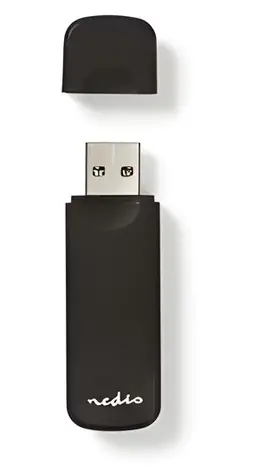 Nedis USB 3.2 čtečka paměťových karet / Čtečka karet / 5 Gbps / SD, microSD, MMC, SDHC, SDXC