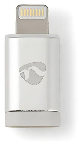 Nedis adaptér Lightning 8-pin - USB Micro-B / Adaptér / Pozlacené konektory / Hliník