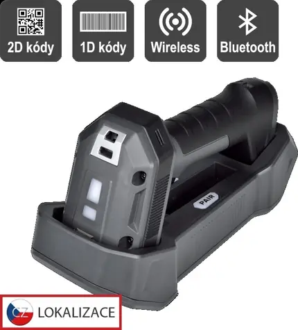 Virtuos HW-857 tmavě šedá / Snímač 2D čárových kódů / Bluetooth / 2,4 GHz / USB / IP65