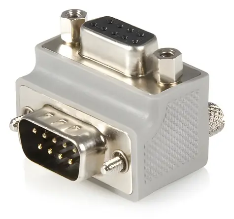StarTech sériový adaptér DB9 pravoúhlý M/F šedá / Sériový adaptér / DB9 / Pravoúhlý konektor