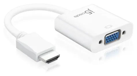 J5Create JDA213 bílá / Redukce HDMI na VGA / Full HD 1920x1080 / 60 Hz