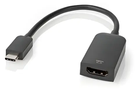 Nedis USB-C - HDMI černá / Redukce / USB 3.2 Gen 1 / 4K 60Hz / 0,20 m