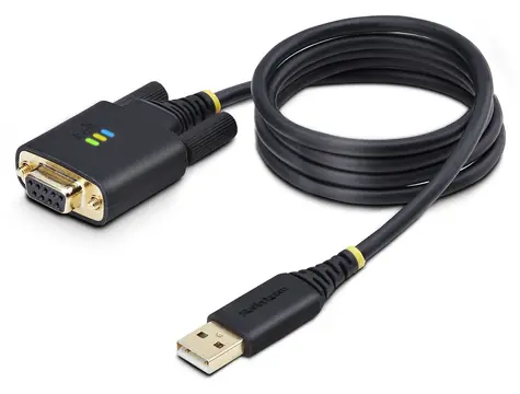 StarTech USB na RS232 null modem černá / Redukce / USB Typ-A > D-Sub DE-9 / 1 m / FTDI FT232R