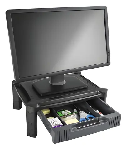 StarTech Stojan pod monitor se zásuvkou černý / Stojan na monitor / do 32