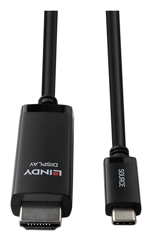 Lindy USB-C na HDMI 8K60 černá / Kabel / 3 m / 144 Hz