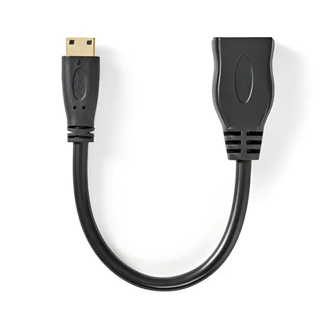 Nedis High Speed HDMI 0,2 m černá / Kabel HDMI mini - HDMI / 4K 30 Hz / 10,2 Gbps / Ethernet