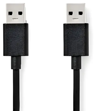 Nedis USB-A - USB-A 3.2 Gen1 2 m černá / USB kabel / 5 Gbps