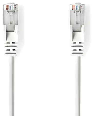 Nedis CAT5e bílá / Síťový kabel / SF/UTP / RJ45-RJ45 / 0,5 m