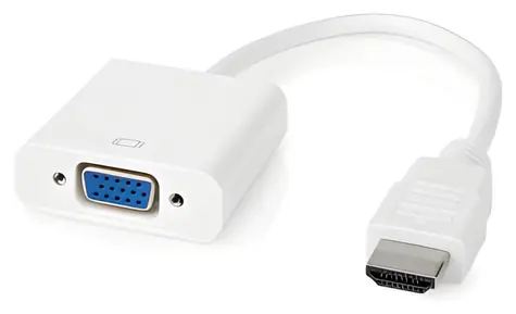 Nedis Adaptér HDMI (M) - VGA (F) bílá / Redukce / Poniklované / PVC