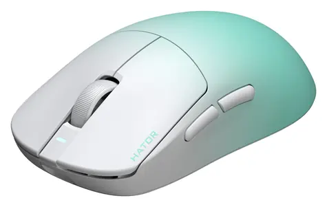 Hator Quasar 3 Ultima zelená / Herní bezdrátová myš / optická / 30000 DPI / Bluetooth 5.4 / 2.4GHz