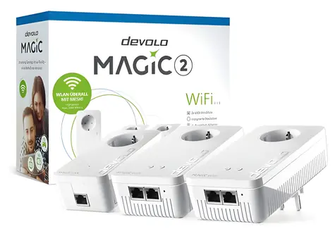 Devolo Magic 2 WiFi next / Startovací sada / Powerline / Wi-Fi / 3x adaptér / 2x Gigabit LAN
