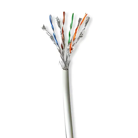 Nedis Síťový kabel CAT7 v roli šedá / Síťový kabel / S/FTP / Solid měď / 50 m / LSZH