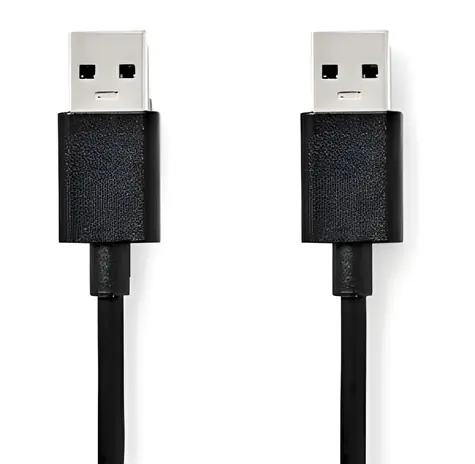 Nedis USB-A - USB-A 3.2 Gen1 1m černá / USB kabel / 5 Gbps