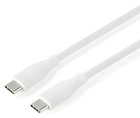 Nedis USB-C - USB-C bílá / Kabel / USB 2.0 / 60 W / 480 Mbps / Silikonový / 1,5 m