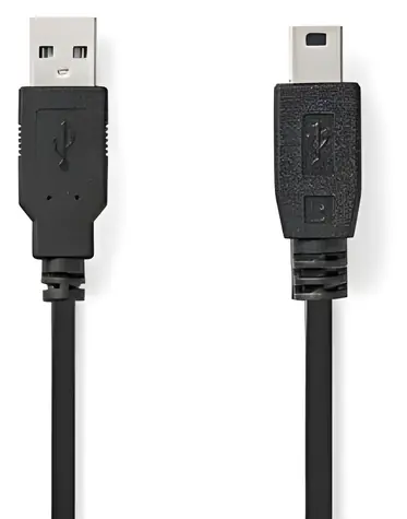 Nedis USB-A - Mini-B černá / Kabel USB / USB 2.0 / 5 m