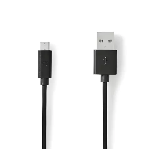 Nedis USB 2.0 kabel USB-A - Micro-B černá / Kabel USB / 0,5 m / 480 Mbps / 10 W