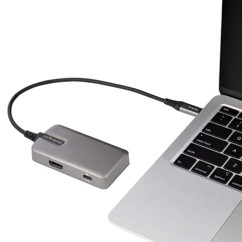 StarTech USB-C Multiport Adaptér šedá / USB-C hub / HDMI 4K 60Hz / USB-A 3.2 Gen2 / 2x USB-C 3.1 Gen2
